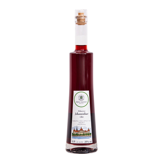 Schwarzer Johannisbeerlikör in edler Flasche